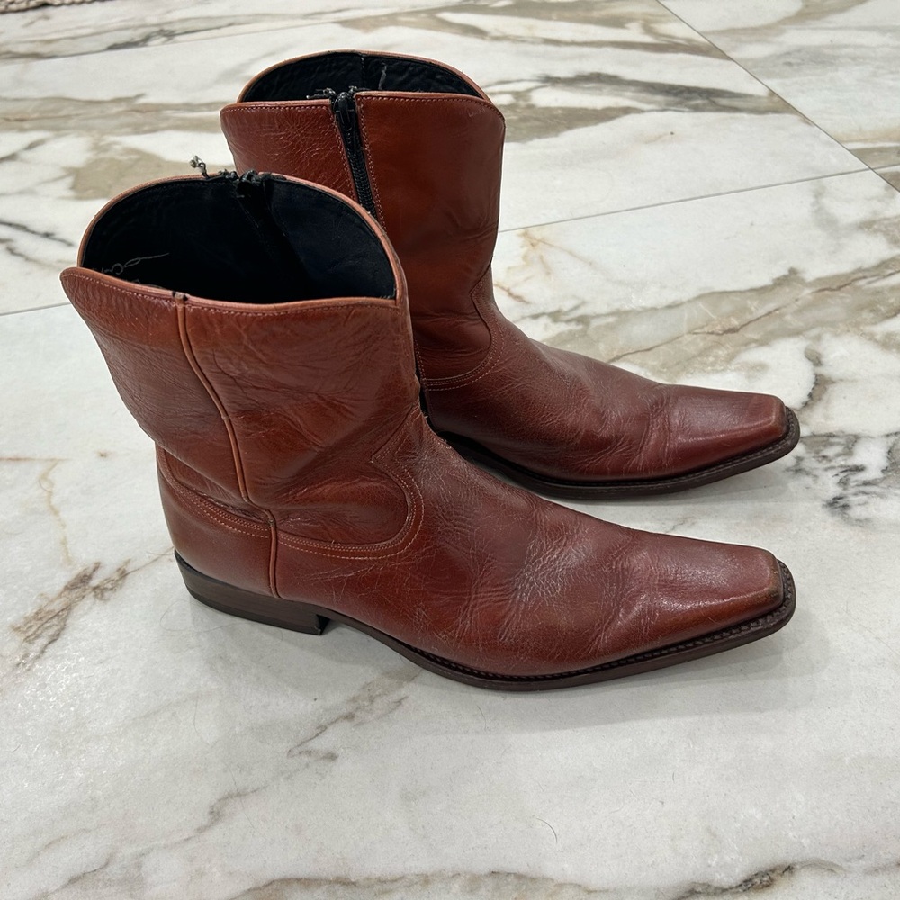 Men's Western Brown Leather Boots
